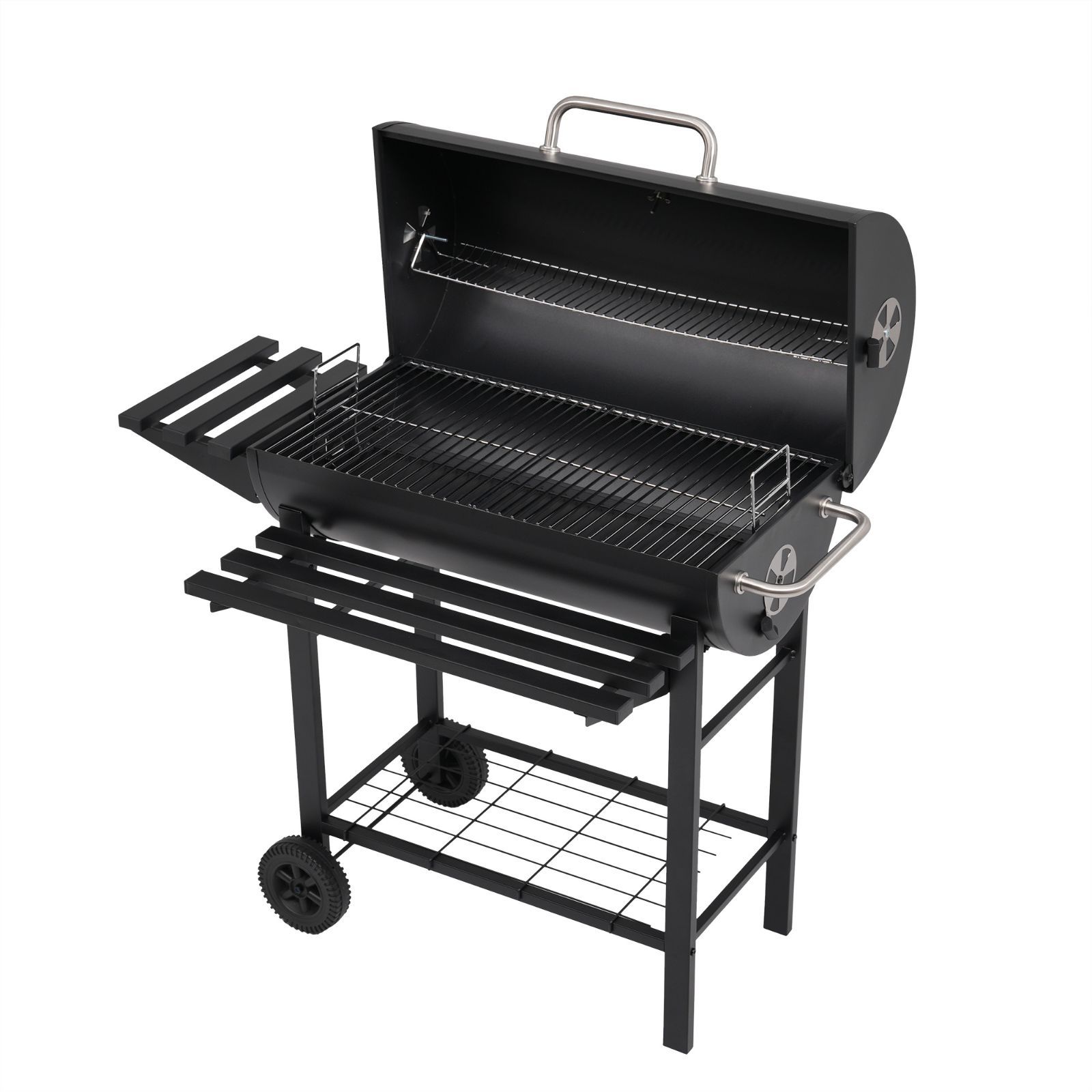 バーベキューコンロ 焼き網 温度計 多用棚板 8-12人用 燻製 BBQコンロ 8-12人用 バーベキューコンロ 折りたたみ 大型 ビッグ 焼き網