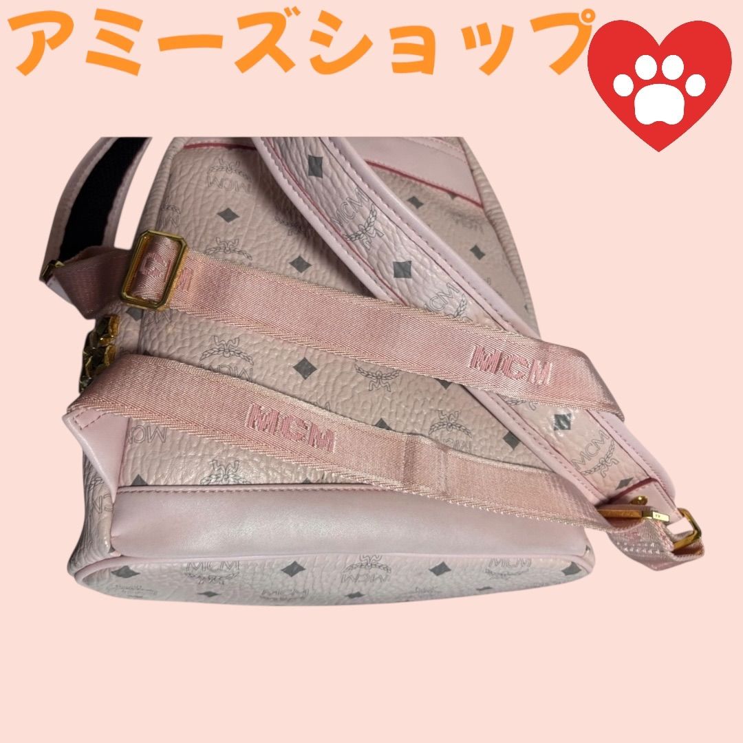 MCM ヴィセトス柄パウダーピンクリュック