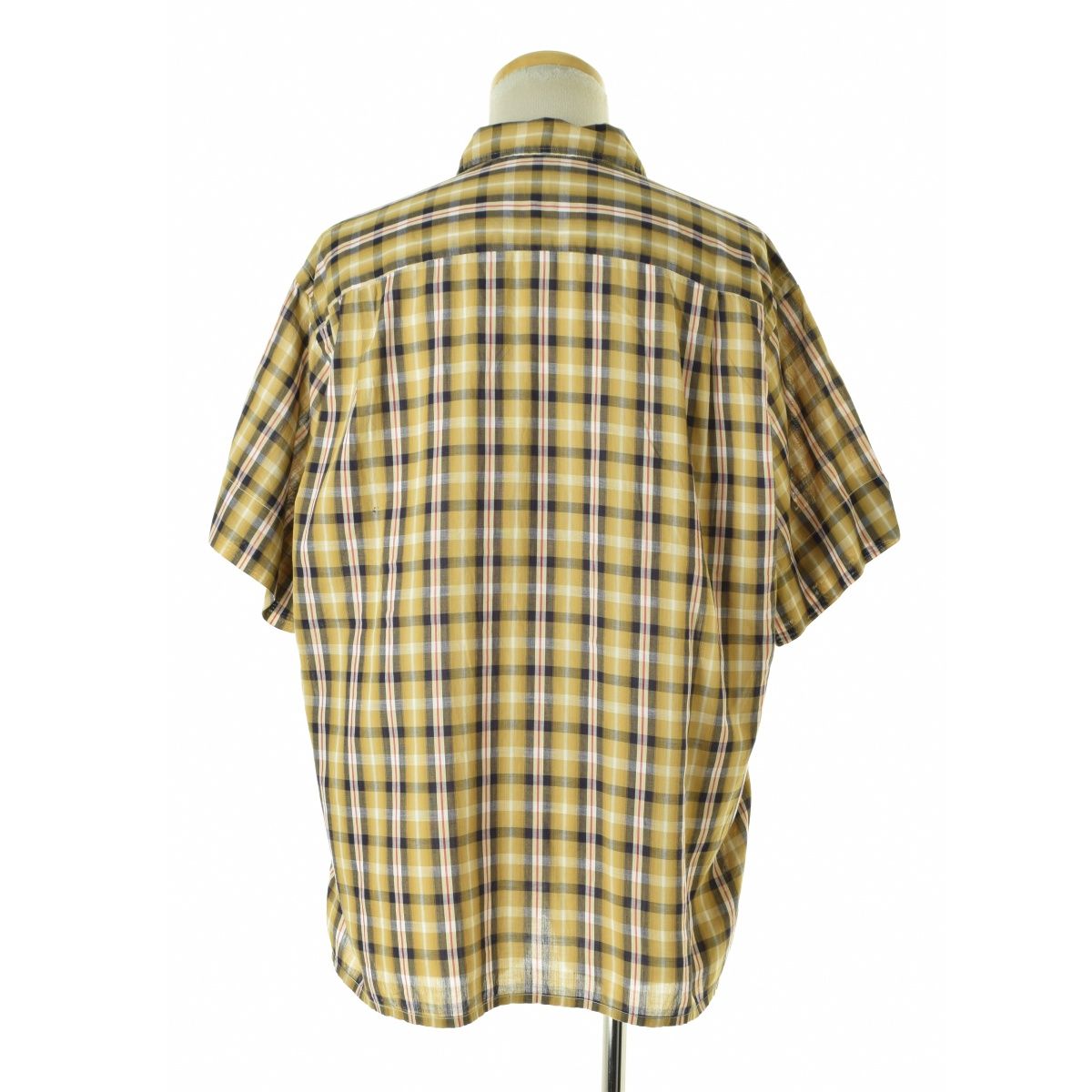 VINTAGE チェック オープンカラー半袖シャツ