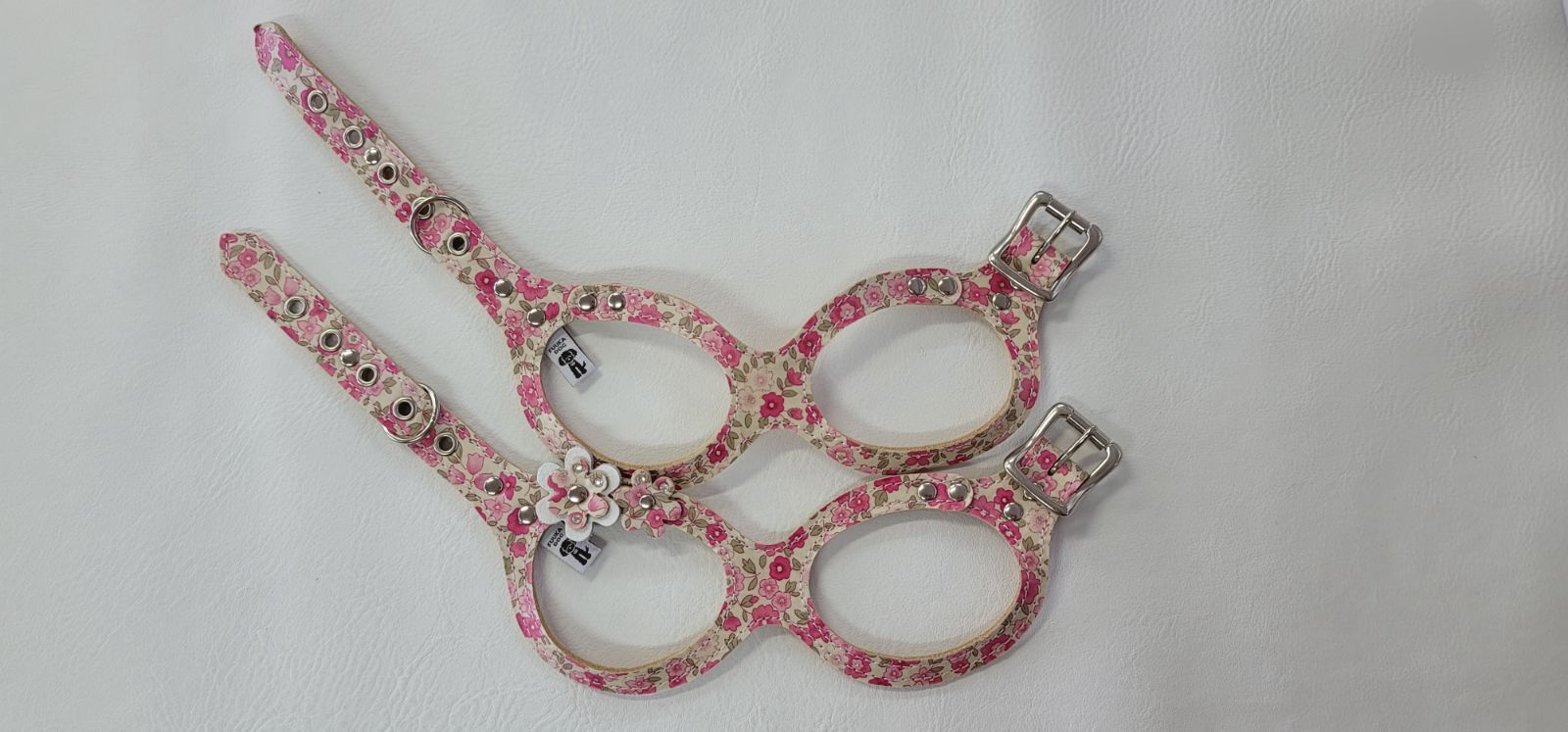 FUUKA dog ハーネス メガネ型 実用新案登録商品 お花柄 L