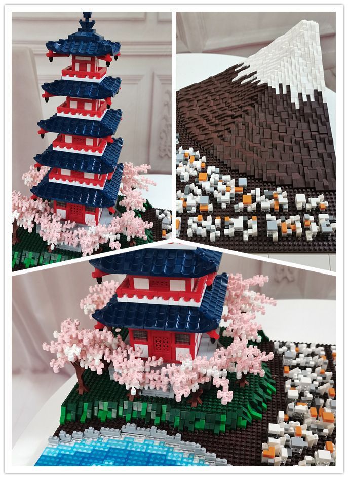 即日発送】☆富士山・五重塔・桜☆ナノブロック互換☆6500PCS☆高さ32cm - メルカリ