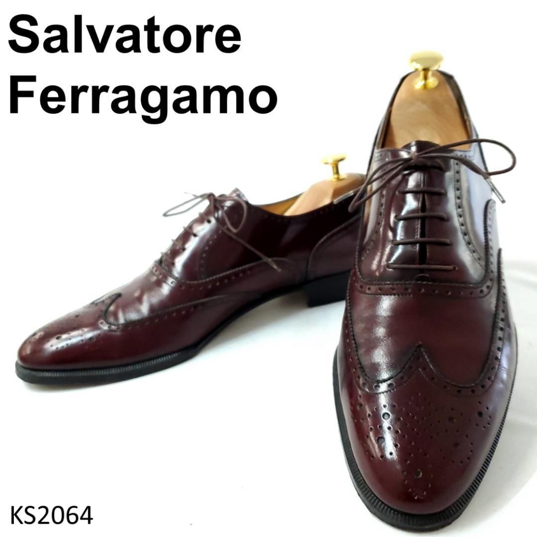 Salvatore Ferragamo ウィングチップ　US7 バーガンディ Salvatore Ferragamo ウィングチップUS7 バーガンディ