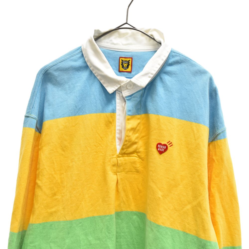 HUMAN MADE (ヒューマンメイド) MULTI STRIPE RUGBY SHIRT マルチ