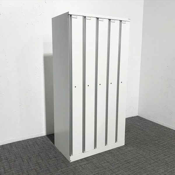 5人用ロッカー 鍵付き SW型 オカムラ ホワイト 更衣ロッカー