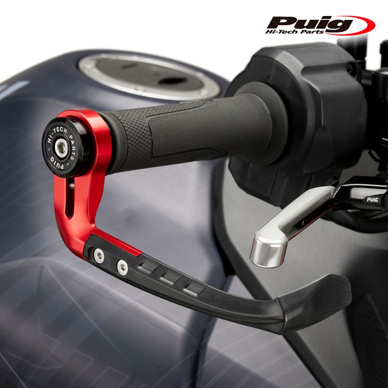 Puig 21993R BRAKE LEVER PROTECTOR RAW RED 汎用 プーチ ブレーキレバープロテクター