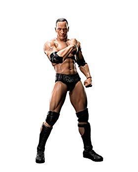 【】【非常に良い】S.H.フィギュアーツ WWE ザ・ロック(The Rock) 約160mm PVC&ABS製 可動フィギュア 2zzhgl6