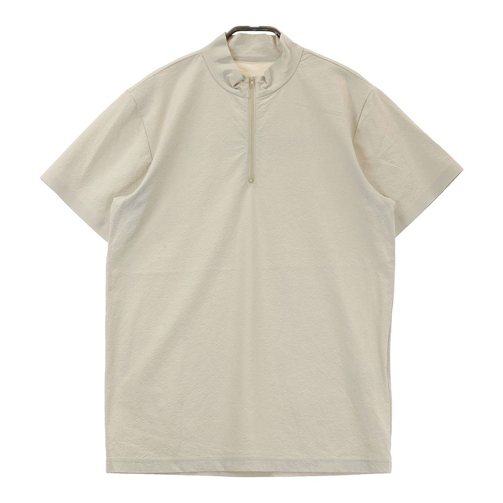 サイズ 5 PGG PEARLY GATES パーリーゲイツ 2025年 半袖ハーフジップTシャツ ベージュ系 240101441437 ゴルフウェア メンズ ストスト