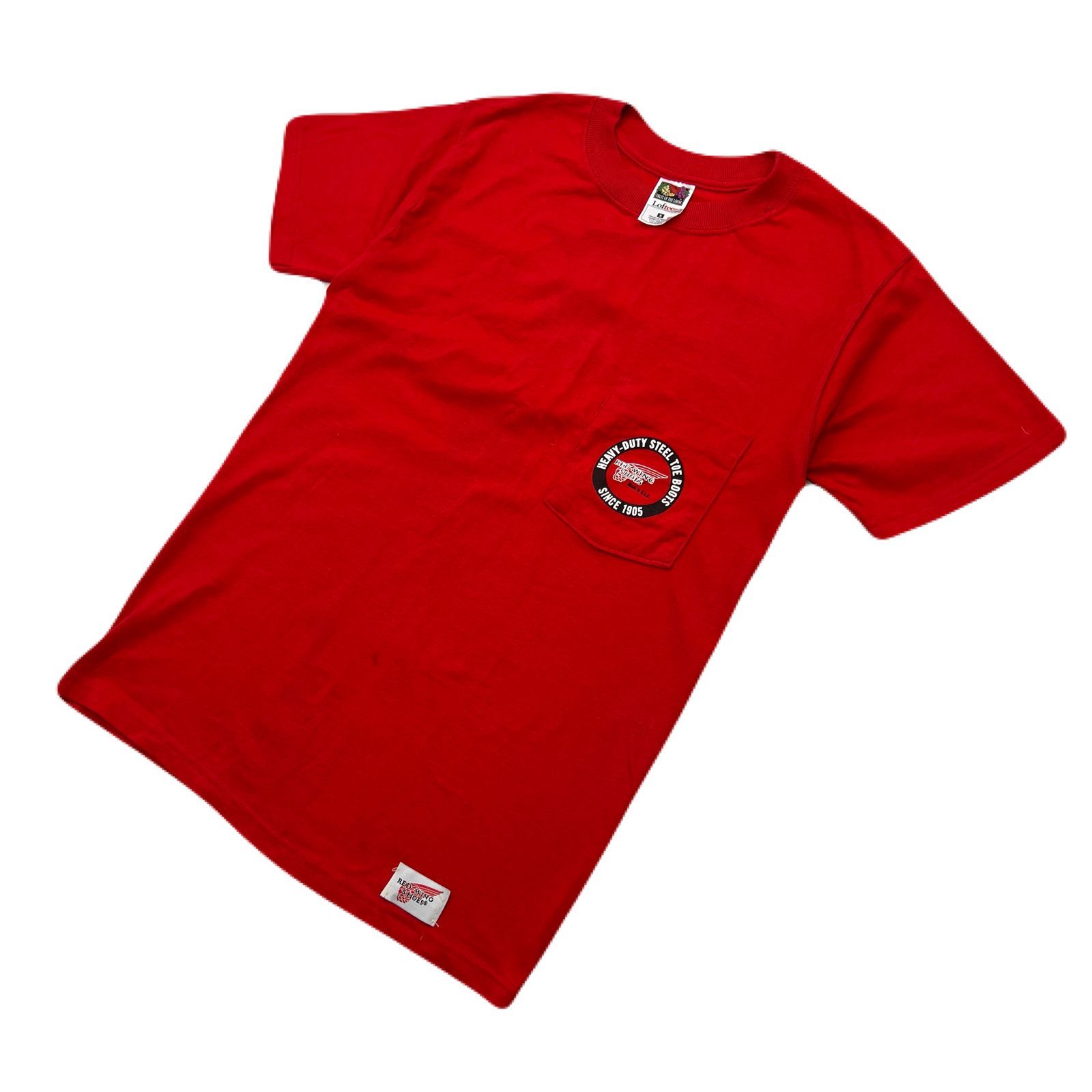 RED WING Tシャツ メンズ S レッド 【 防縮加工 厚手 】 赤