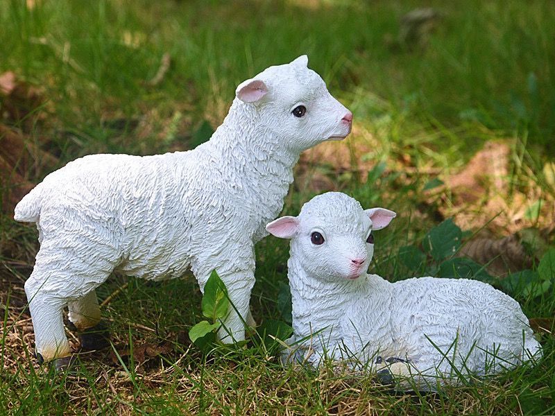 オーナメント アンティーク調 羊 子羊 ひつじ 動物 ガーデン