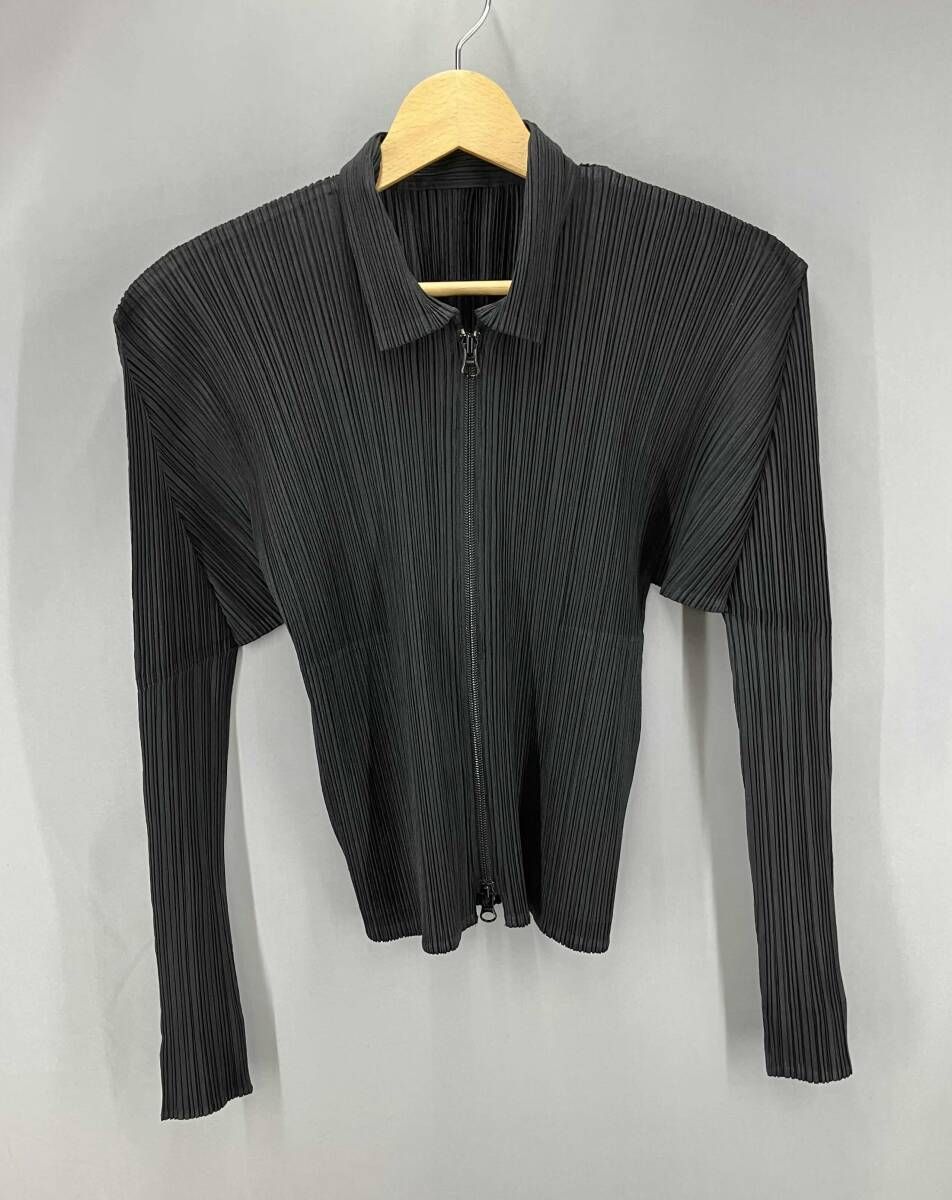 ISSEY MIYAKE イッセイミヤケ PLEATS PLEASE プリーツプリーツ 長袖シャツ ブラウス サイズ3 ブラック 通年
