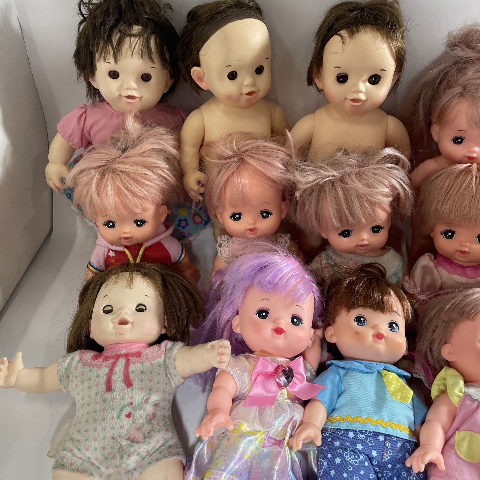 おせわだいすき メルちゃん ぽぽちゃん まとめ商品 人形20体 うさぎさん救急車 ベビーカー いちごのびようしつ 他 ジャンク品 11.9kg