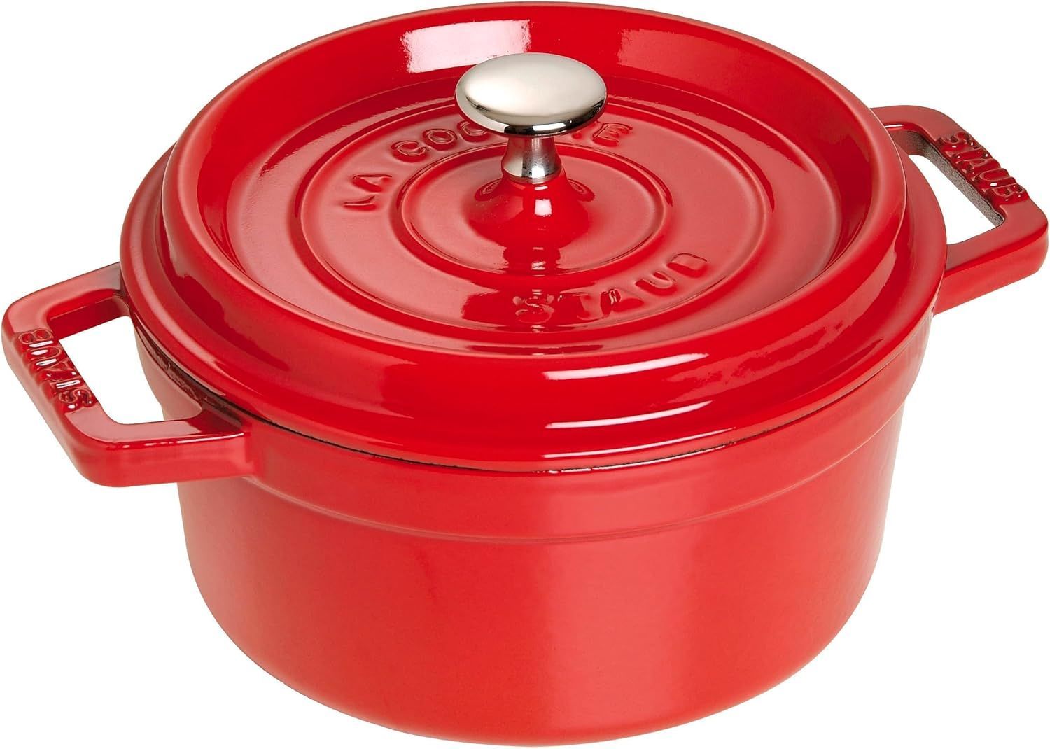staub ストウブ ピコ ココット ラウンド チェリー 22cm 両手 鋳物 ホーロー 鍋 IH対応