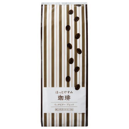 ＃パ ほっとやすみ珈琲 粉 リッチビターブレンド ２ｋｇ×３4211-5175 カウネット 軽減税率対象商品