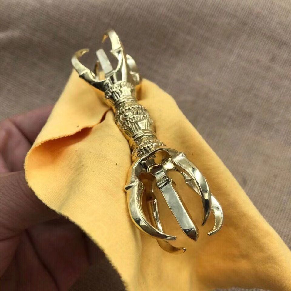 仏教法具 法器 真言宗 胎蔵界  金剛杵 寺院用仏具 密教法具 寺院用仏具」真言宗 金剛杵 五鈷杵 仏教芸術品 銅製