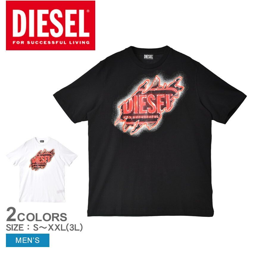 ディーゼル 半袖Tシャツ A097540AAXJ メンズ T-JUST-E43 T-SHIRT DIESEL カラー:01.ホワイト 品番：2316-0403