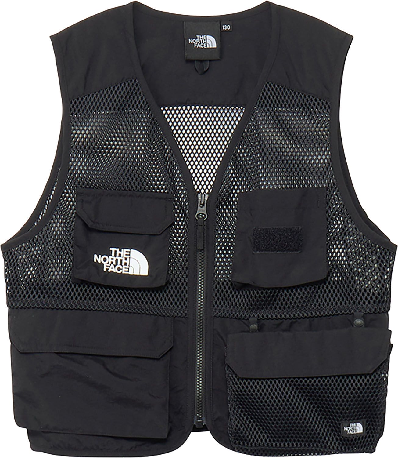 ザ ノース フェイス THE NORTH FACE アウトドア アドベンチャーベスト キッズ ADVENTURE VEST ガールズ ボーイズ ジャケット 蓄光 記名ラベル付 リフレクトパイピング ドットボタン ポケット NPJ22520 K ブラック