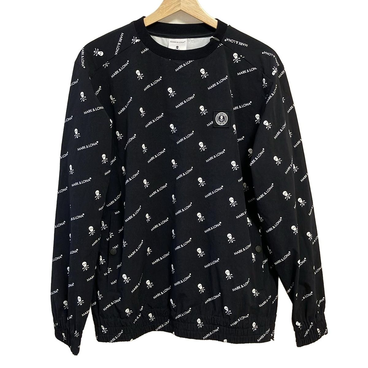 【美品】MARK&LONA マークアンドロナ 半袖モックネック ブラック　36 極美品MARK&LONA マークアンドロナ 半袖モックネック ブラック