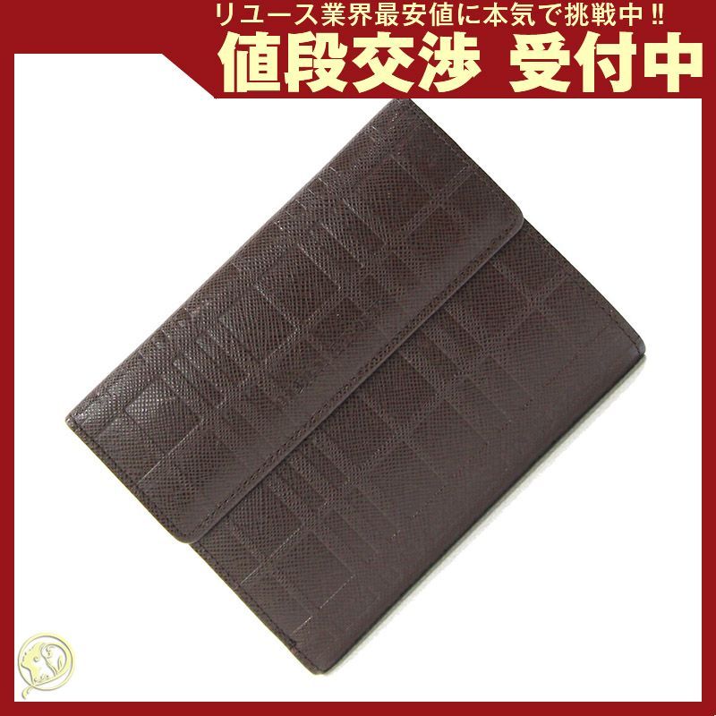 バーバリー 三つ折り財布 ダークブラウン レザー 中古 - メルカリ 