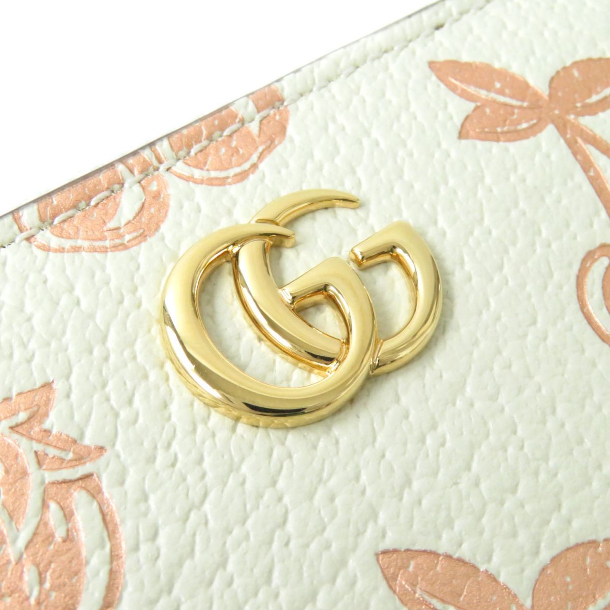 未使用△GUCCI グッチ 456117 GGマーモント ベリー ラウンド