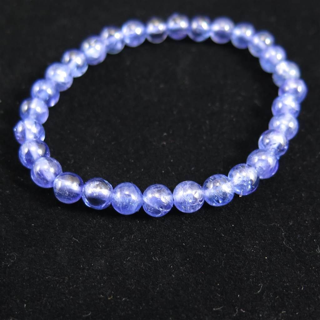 タンザナイトブレス　5ミリ タンザナイト 5Aグレード 6.5mmブレスレット 14.6g - メルカリ