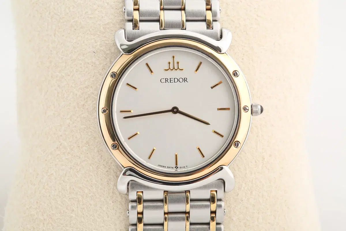 SEIKO(セイコー) クレドール 18K ゴールド ベゼル クォーツ 5A74 ー