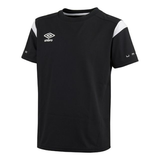 umbro アンブロ 半袖プラクティスシャツ ブラック 160 UUJVJA55 BLK | スポーツ スポーツ用品 運動 服 衣類 ウエア トップス シャツ 半袖 速乾性 UVカット 吸汗 着心地 快適 ロゴ 機能性 サッカー フ