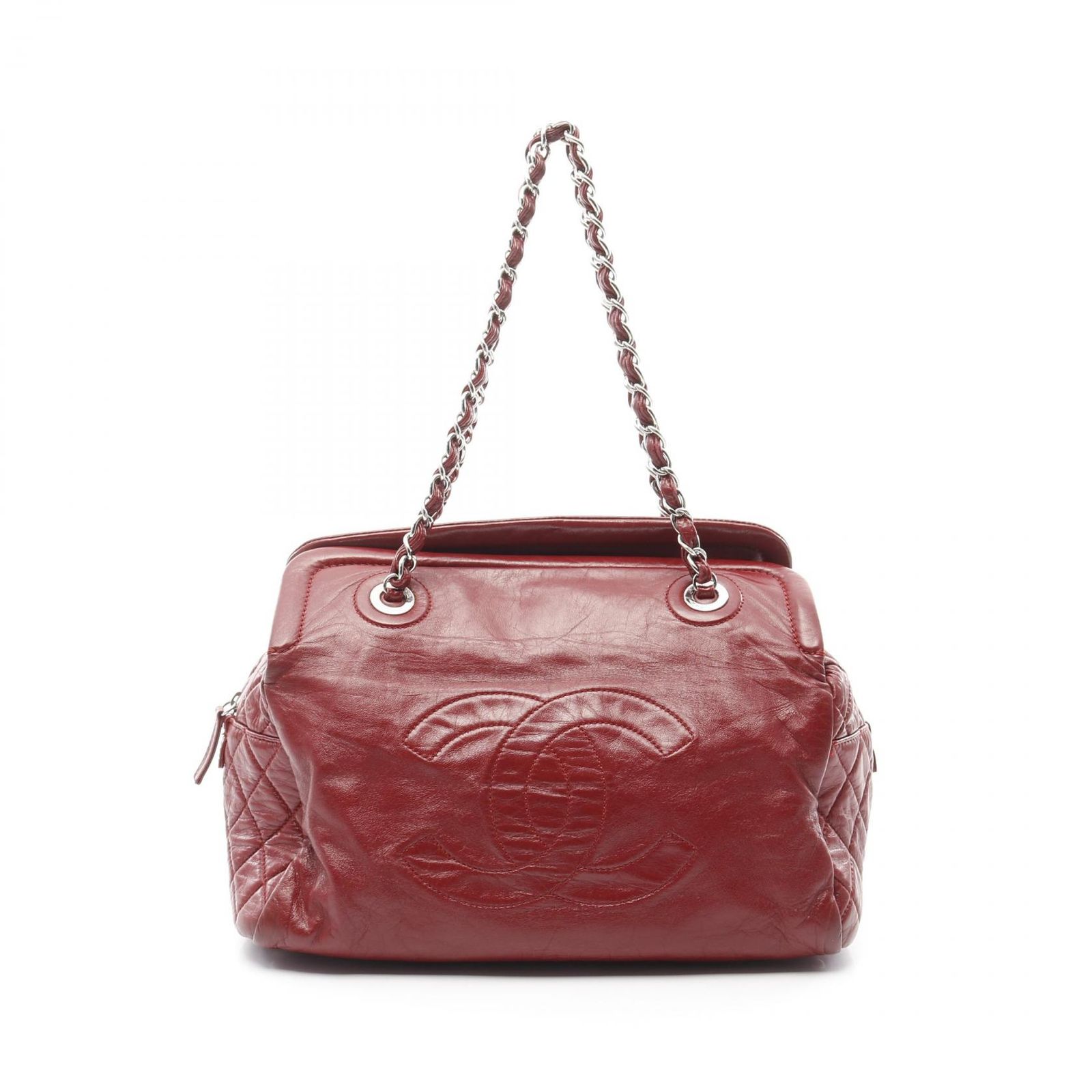 シャネル CHANEL ショルダーバッグ ココマーク マトラッセ カーフ 牛革 ココマーク ショルダーバッグ レディース Used B