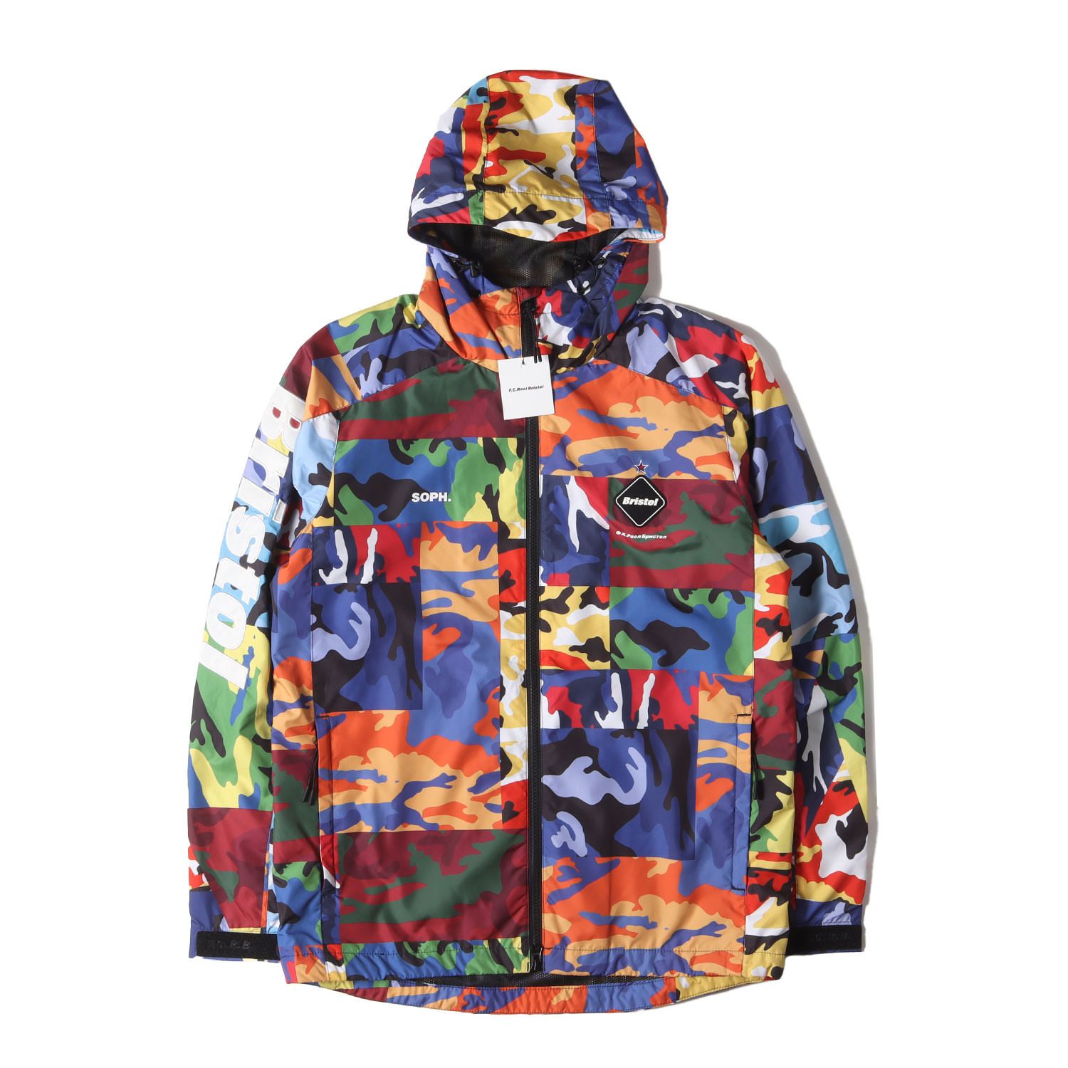 新品 F.C.Real Bristol エフシーレアルブリストル ジャケット サイズ:M マルチカモフラージュ柄 プラクティス ジャケット  CAMOUFLAGE PRACTICE JACKET マルチカラー アウター コート ブルゾン 上着 - メルカリ