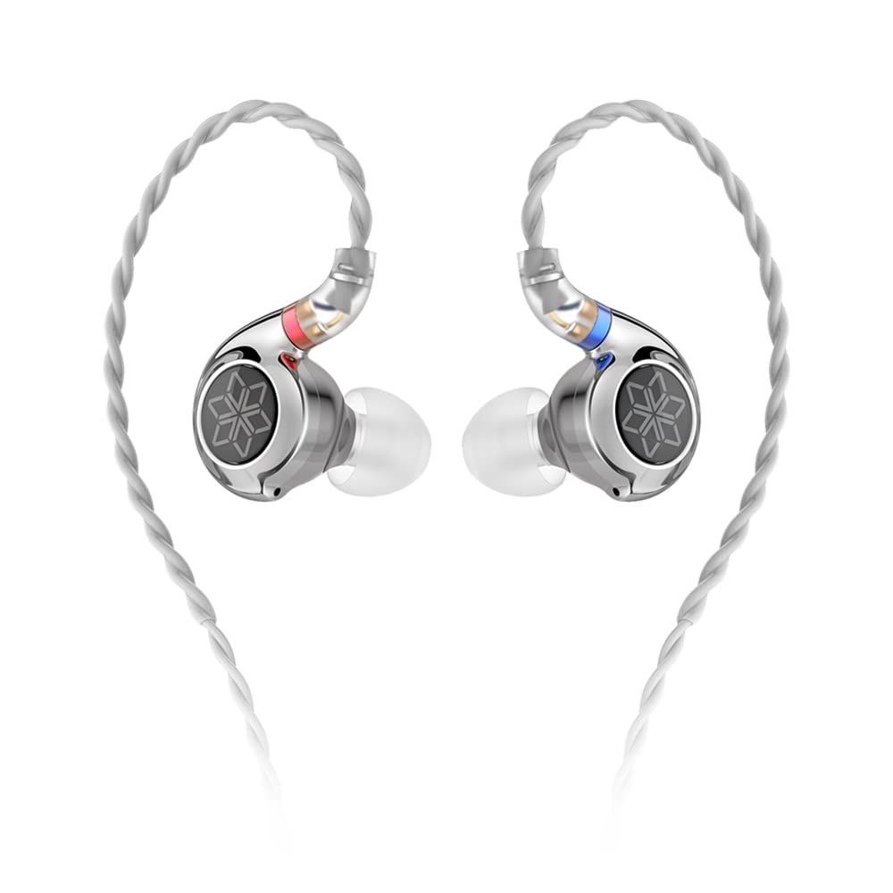 FiiO FD11 イヤホン 高性能 ダイナミック ドライバー IEMs イヤホン 重低音 0.78mm 取り外し なケーブル 3.5mm プラグインイヤーヘッドフォン ミュージシャン シンガーミュージック用 シルバー シルバー