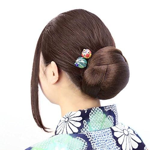 和装シニヨンヨコダークブラウン