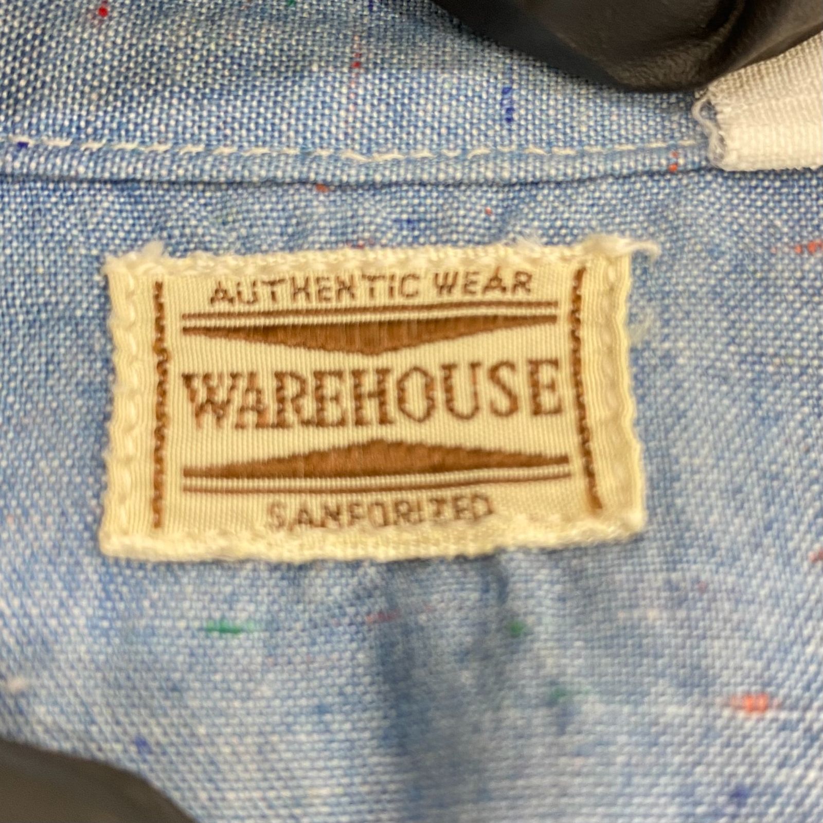 美品 WAREHOUSE ウエアハウス 半袖 シャンブレー シャツ トップス