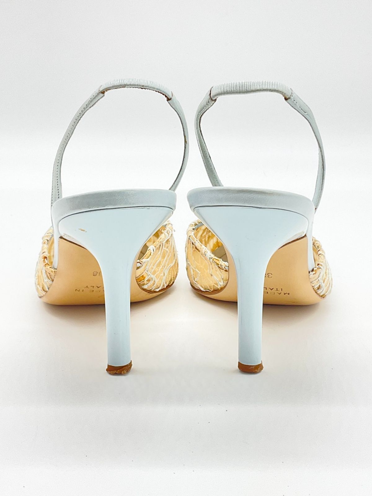 25cm【美品】RENE CAOVILLA レースバックスリング ピンヒール Jeweled Jewel Slingbacks In Lace Venezianan 75 | Rene Caovilla®