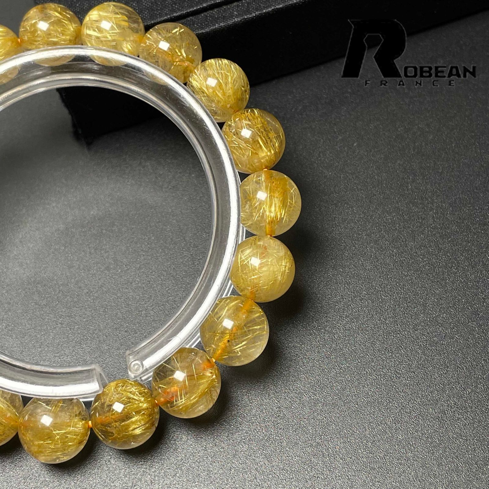 ルチルクォーツ バングル パワーストーン 即日発送　　元値8万　レディース 高級 EU製 定価20万円☆ROBEAN・極!極満針ルチルクォーツ