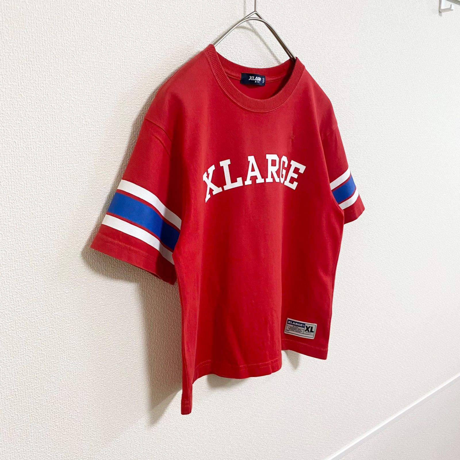 エクストララージ キッズ xlarge kids Tシャツ トリコロールカラー 青