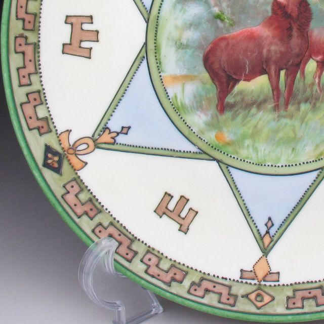 オールドノリタケ 盛り上げ鹿絵 プレート 22cm - メルカリ