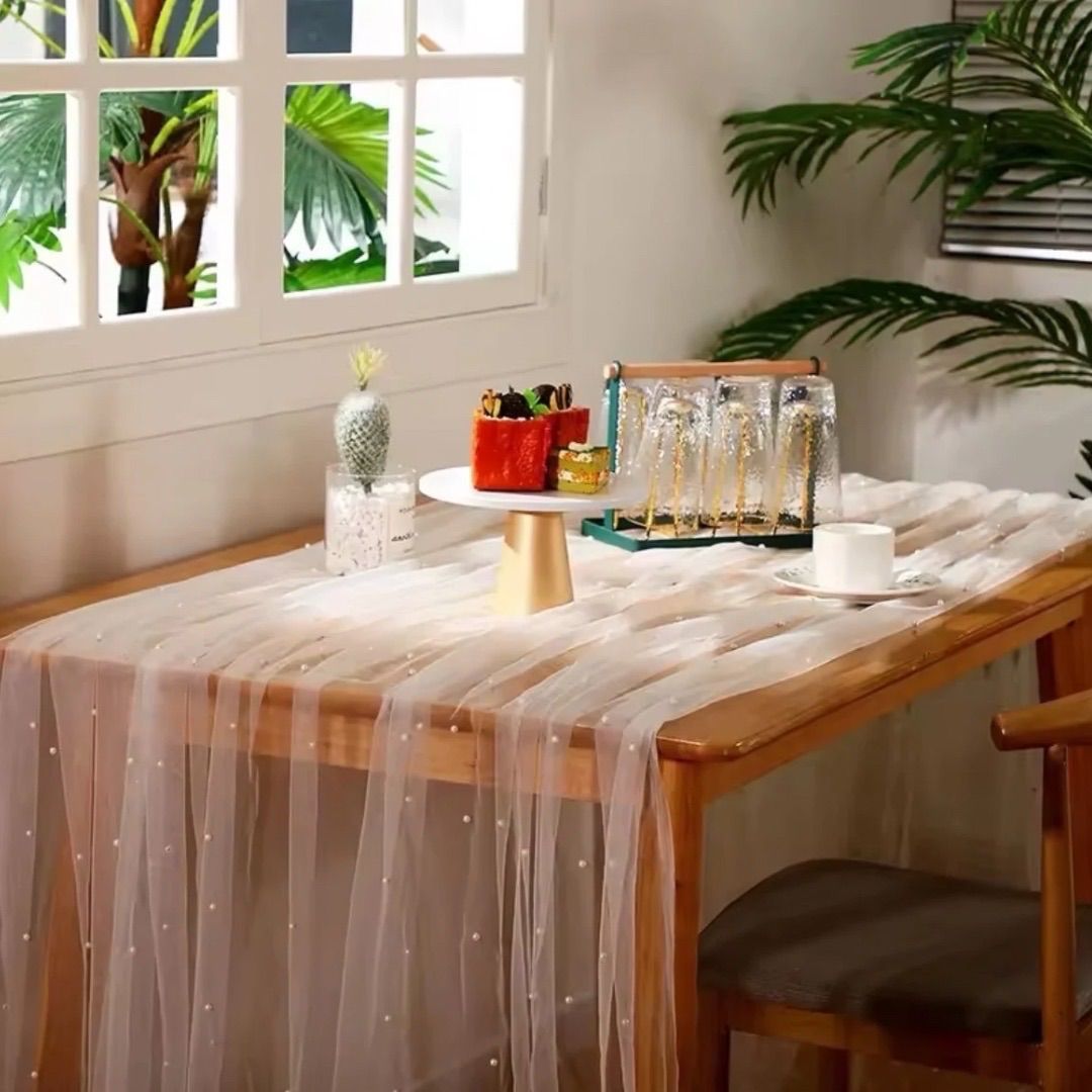 テーブルランナー テーブルクロス 結婚式 ウェルカムスペース WHITE 白