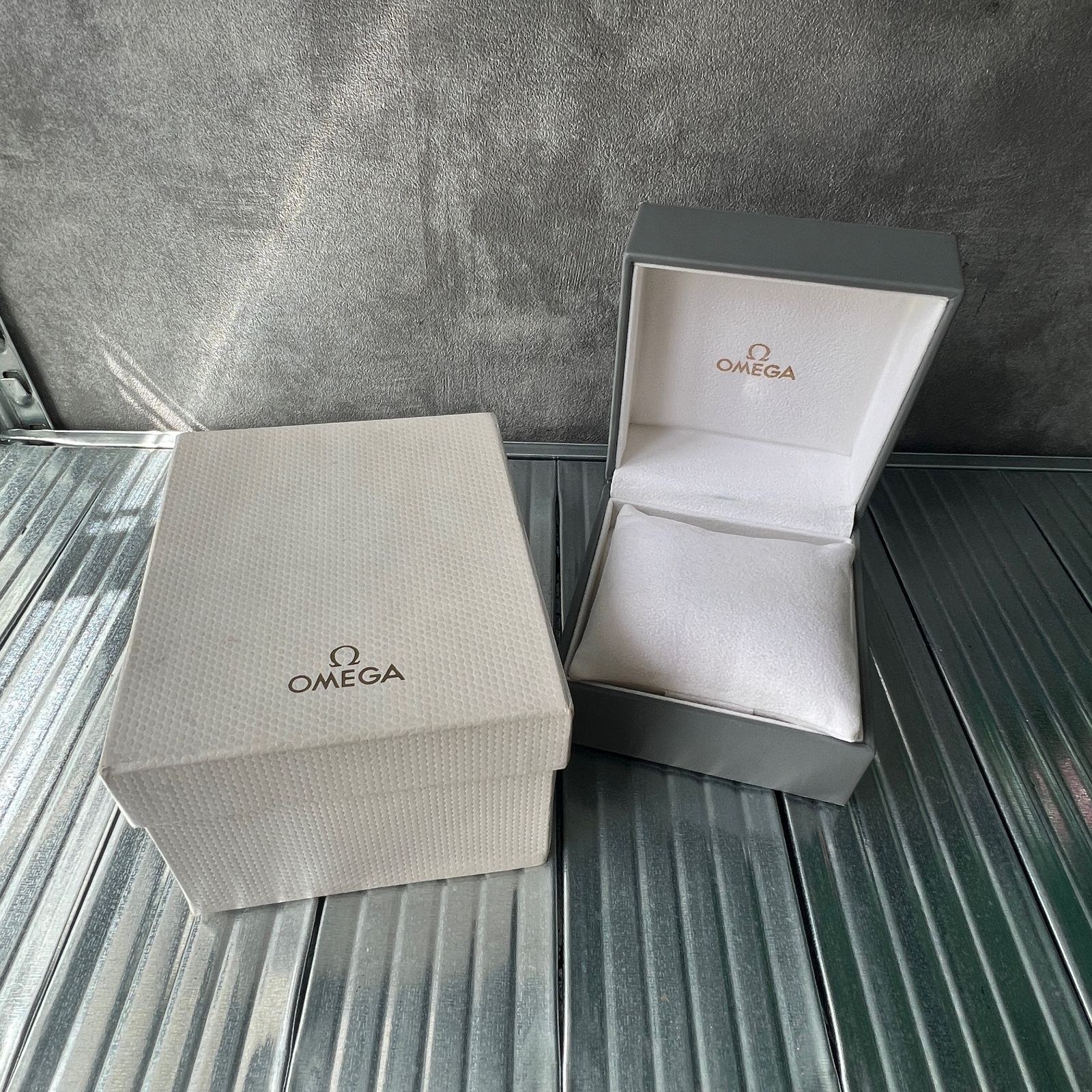 OMEGA オメガ 時計 ケース 空箱 アンティーク BOX 外箱付 グレー