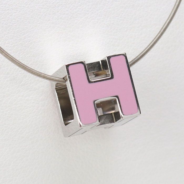 HERMES エルメス カージュドアッシュ ネックレス Hキューブ ネックレス メタル レディース