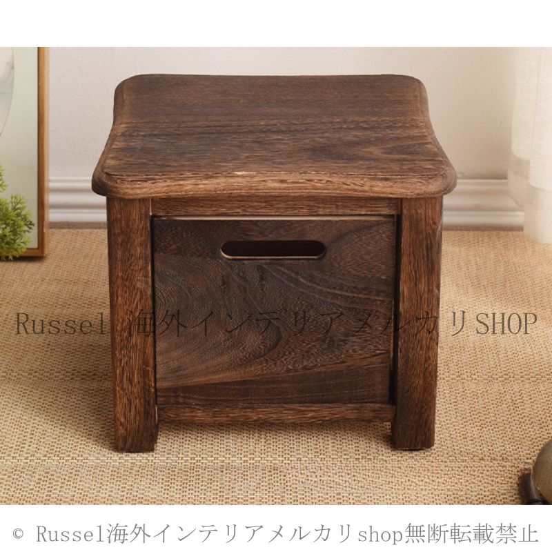木製スツール　引き出し付き 昭和レトロ 楽天市場】引き出し付き 木製 スツール 収納 収納ボックス 収納