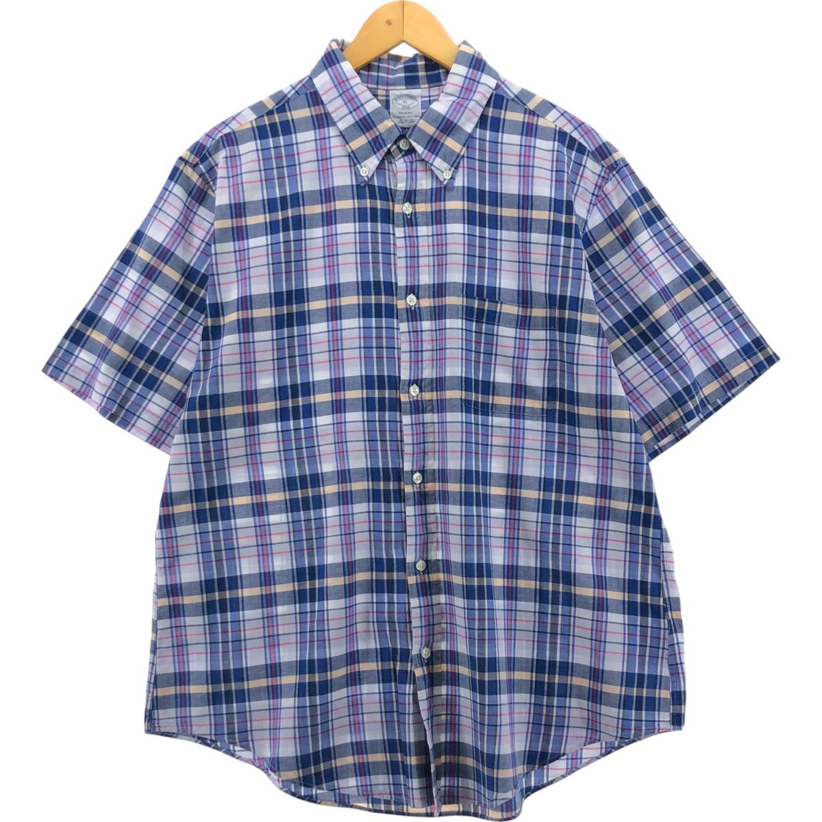 古着 ブルックスブラザーズ Brooks Brothers 1818 REGENT 半袖 ボタン 