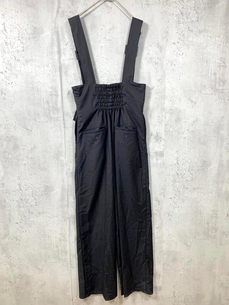 ISOOK ブラック サロペット フリーサイズ ISOOK ブラック サロペット フリーサイズ
