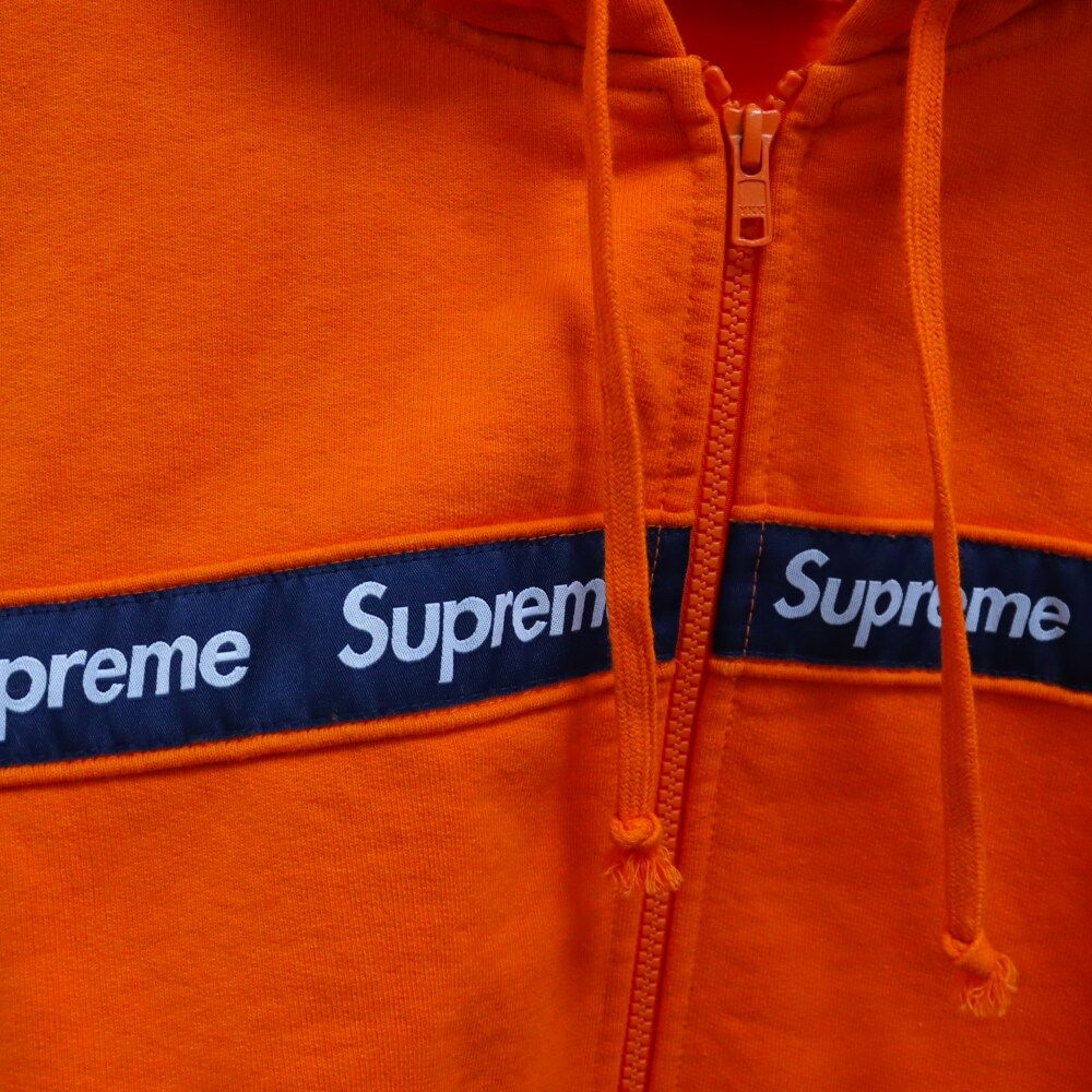 SUPREME (シュプリーム) 19AW Text Stripe Zip Up Hooded Sweatshirt ...