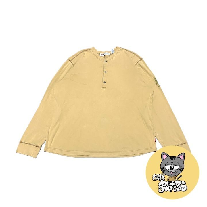 90s 古着 リーバイス ロンT ヘンリーネック コットン XL