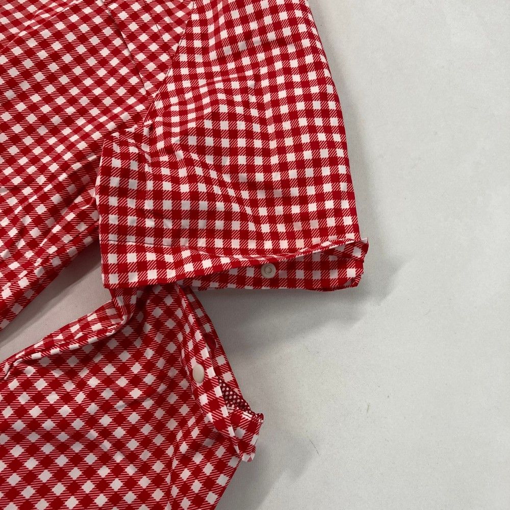 サイズ：M KAPPA GOLF カッパゴルフ  2way レインワンピース チェック柄 レッド系 [240101441801] ゴルフウェア レディース ストスト サイズ：M KAPPA GOLF カッパゴルフ 2way レインワンピース