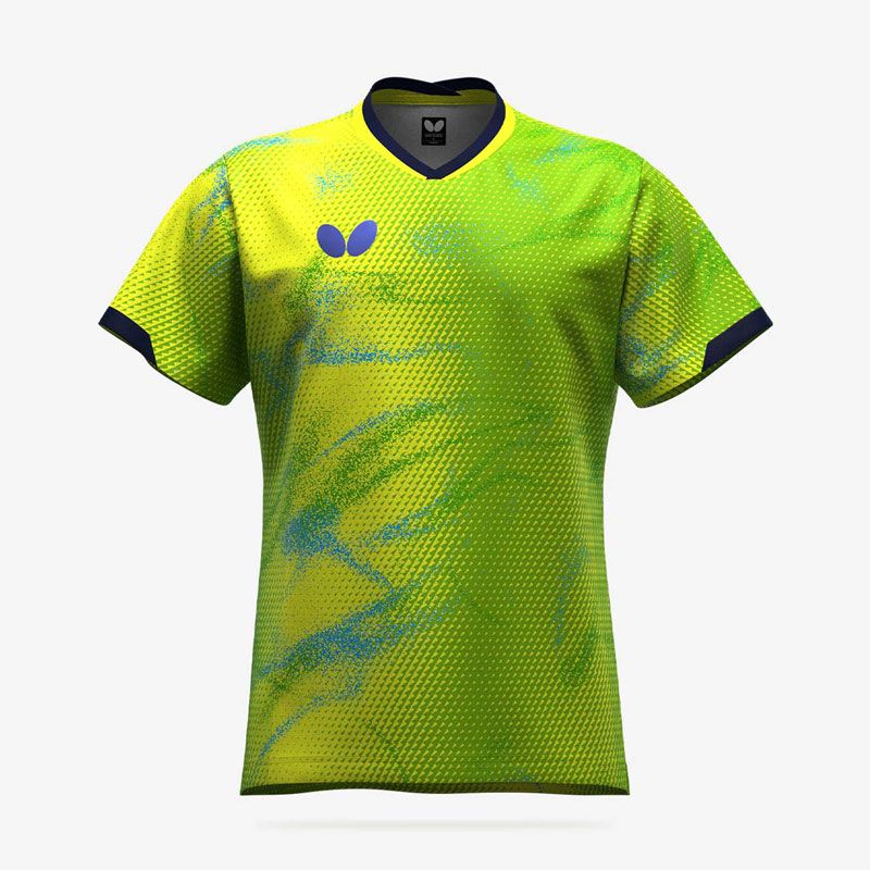 BUTTERFLY バタフライ エリスター12 シャツ 卓球 ウェア シャツ 47120 107 ライム