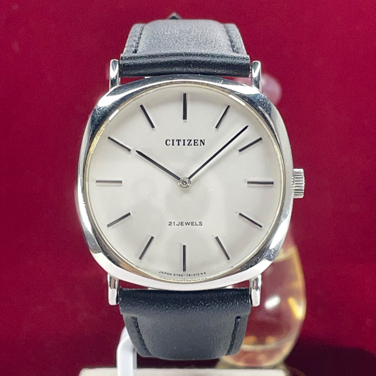 ★未使用保管品 CITIZEN 手巻 21石 ガラス風防新品交換済 腕時計 ☆未使用保管品 CITIZEN 手巻 21石 ガラス風防新品交換済 腕時計