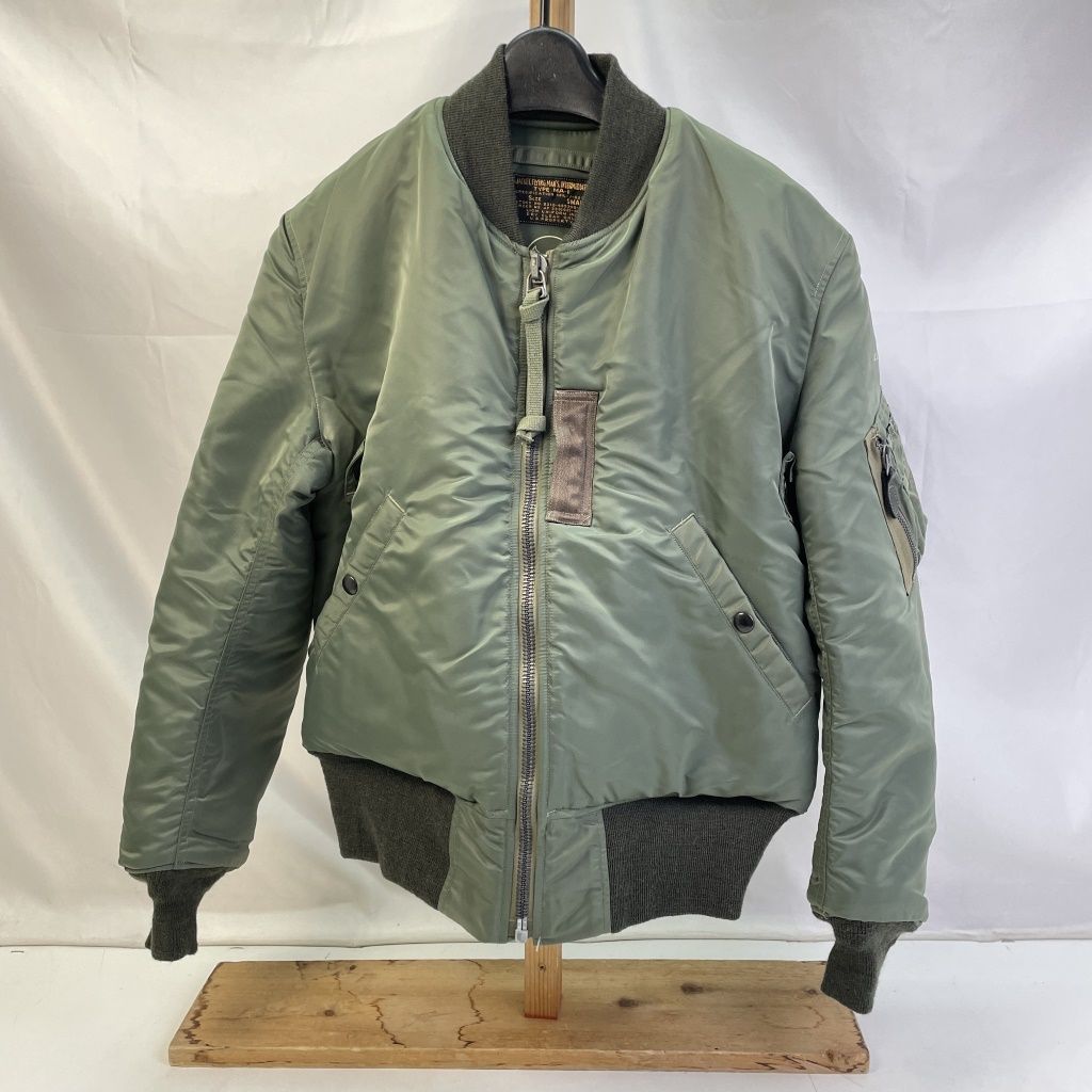 01w-2467 バズリクソンズ Buzz Rickson's   TYPE MA-1 'LION UNIFORM  INC.'  グリーン  サイズS  メンズ  フライトジャケット  アウター  ナイロン  BR10981  【中古品】