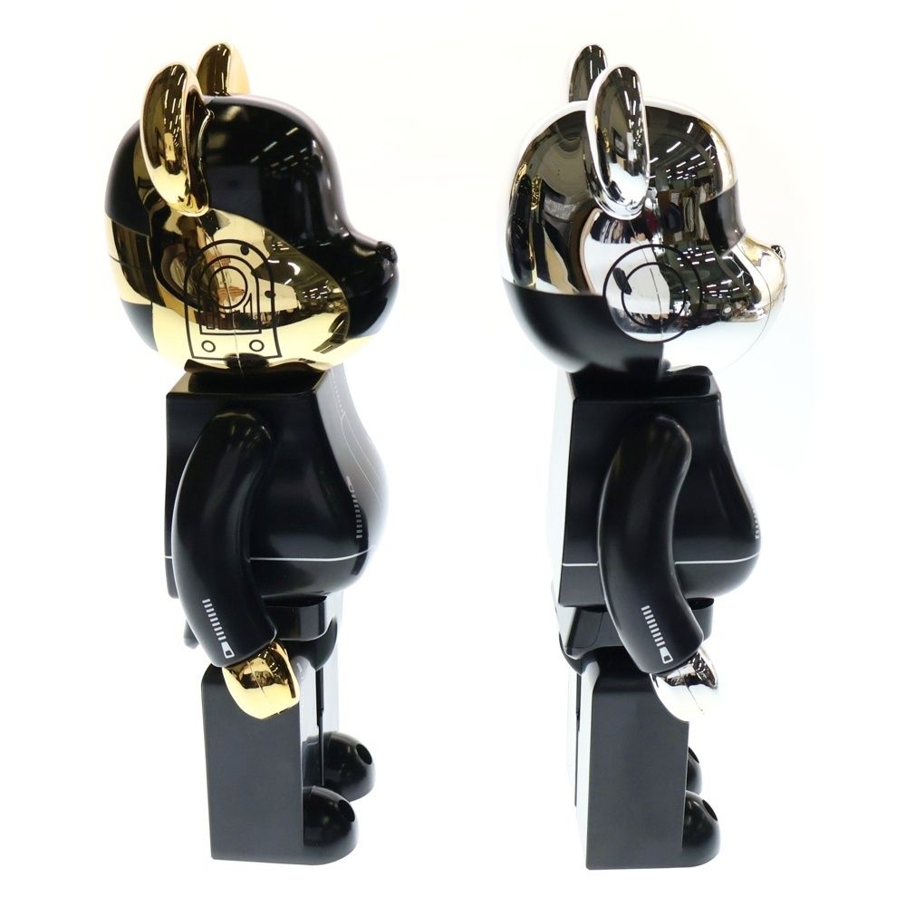 MEDICOM TOY - MEDICOM TOY メディコムトイ BE@RBRICK DAFT PUNK 2PACK HUMAN AFTER ALL 400% ベアブリック ダフトパンク フィギュア 人形 ブラック/ゴールド/シルバー MEDICOM TOY (メディコムトイ) BE@RBRICK DAFT PUNK 2PACK HUMAN