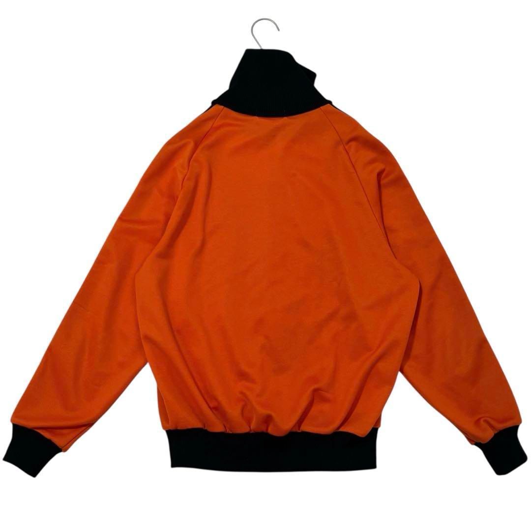 7299 adidas トラックジャケット デサント オレンジ/ブラック 3号 6号80's adidas アディダストラックジャケット ジャージオレンジ