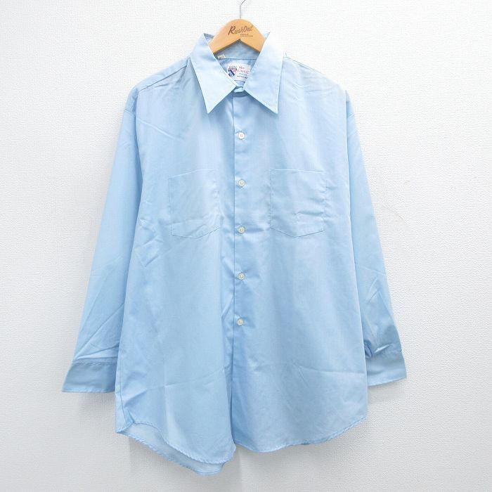 XL/古着 レッドキャップ 長袖 シャツ メンズ 80s 薄紺 ネイビー 24aug21 中古 トップス